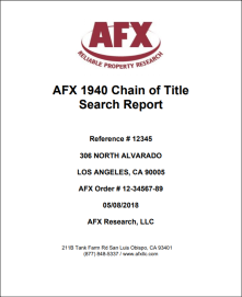 Combined E-lien AUL Report and 50 year Chain of Title